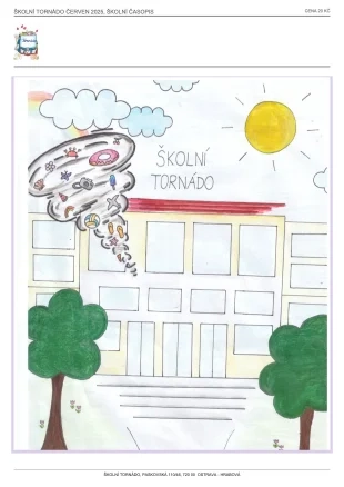 ZŠ Hrabová: Vyšlo další číslo časopisu ŠKOLNÍ TORNÁDO 2025/06